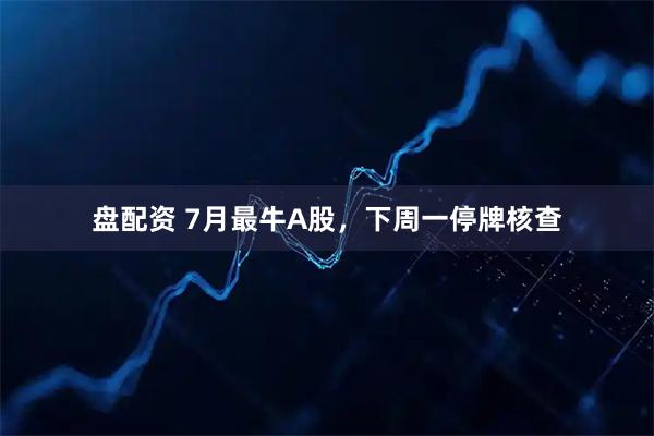 盘配资 7月最牛A股，下周一停牌核查